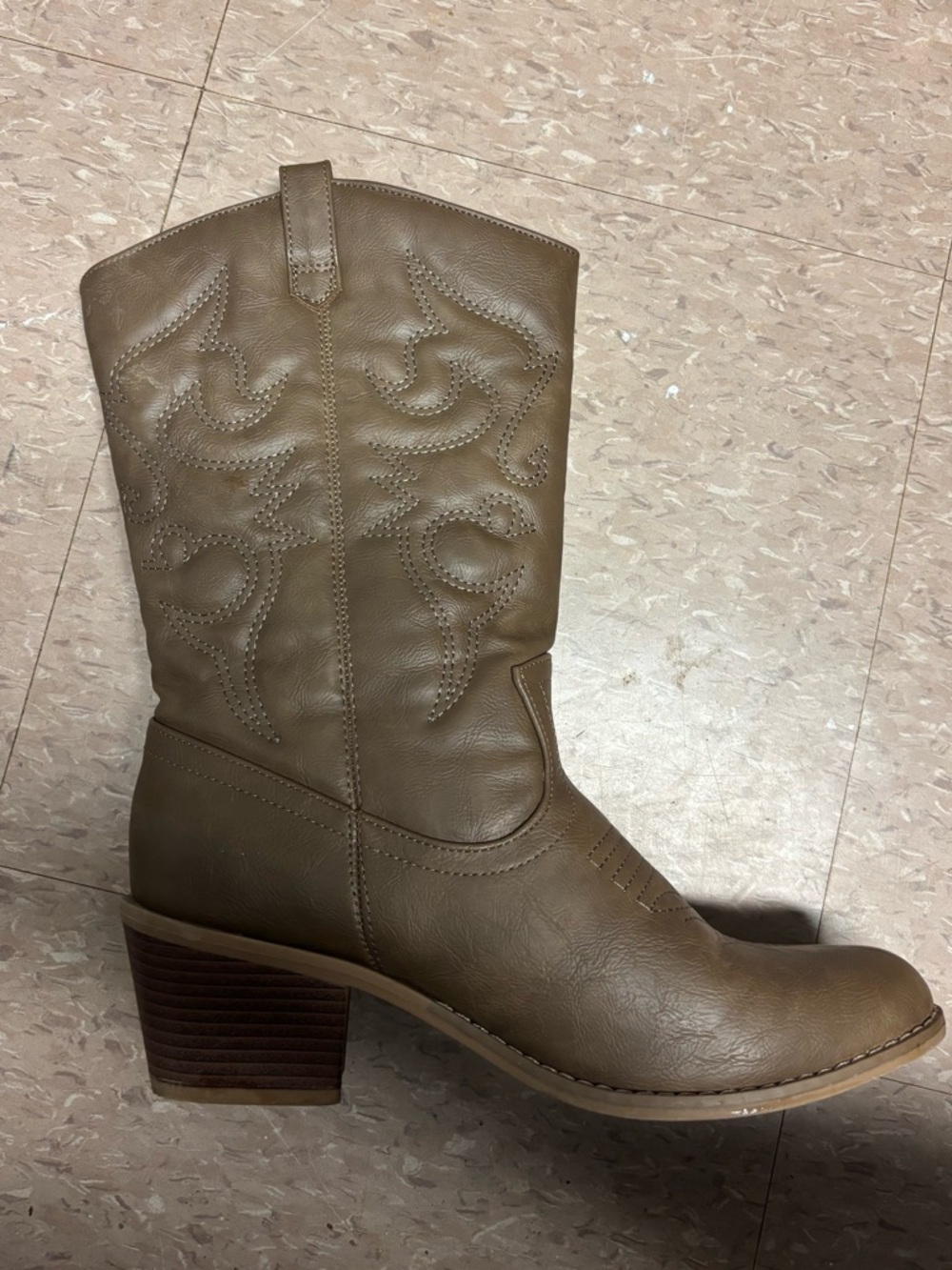Western Cowboy Embroidered Boho Boots Brown Women’s Size 9 - Picture 4 of 10